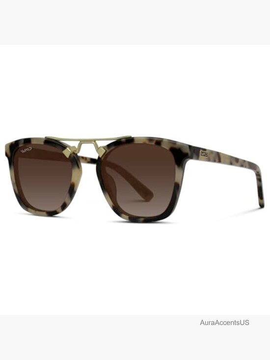 Vintage Square Oversized Polarized Sunglasses with Metal Bridge